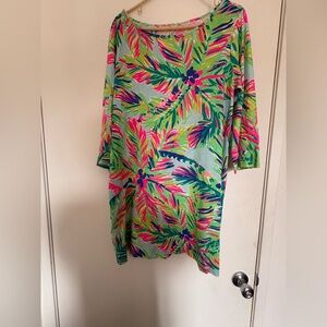 Lilly Pulitzer Vibrant Leaf Print Swim Cover-Up